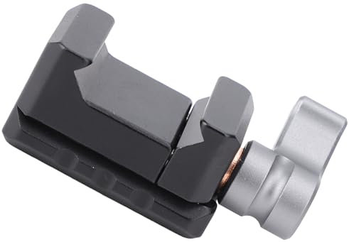 Fuci di Viti a Rilascio Rapido in Alluminio con Fori a Vite da 1 4 e 3 8, Adattatore a Gabbia per Fotocamera Regolabile a 360 ° per le Luci a LED Visualizzano il Montaggio a