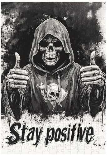 Tolles Puzzle für Erwachsene, 300 Teile, lustiger Totenkopf-Aufenthalt, positive Puzzles für Erwachsene, Spielzeug, Geschenk, Familiendekoration, Kinderpuzzle