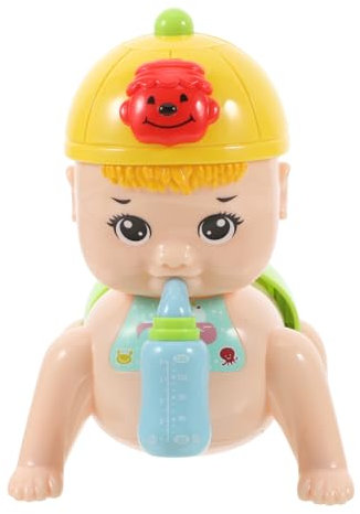 Toddmomy Crawling Doll Kreatives Batterieloses Krabbelspielzeug Für Kleinkinder Mit Musik Und Licht Fördert Bewegung Und Farbverständnis Gelb