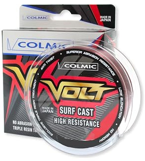 Colmic VOLT Surf Cast – Monofilo da Pesca in Nylon Made in Japan, Bobina 300 m - Ø 0.300 mm – Alta Resistenza all’Abrasione, Anti Twist, Fluorine Resin Coated