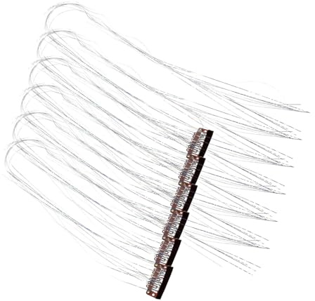 DECOMELODY 6 Stück Glitzernde Haarsträhnen Silber Hair Tinsel Haarverlängerung für Frauen Langlebig Hautfreundlich Flexibel für Styling und Einfache Anwendung Modischer Haarschmuck für Party