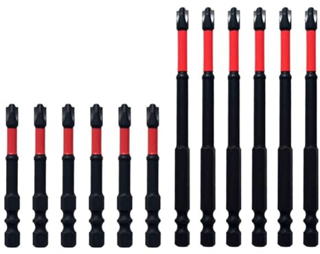 Lot de 10 embouts de tournevis plats FPH2 en acier allié de qualité supérieure pour électricien (65 mm et 110 mm) avec manchons en caoutchouc isolés et tiges concentriques antidérapantes