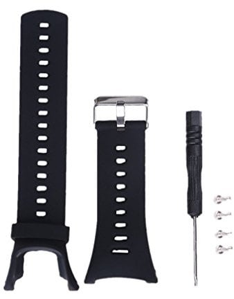 Muovrto Armband für Suunto Ambit 1/2/2S/2R, Silikon Sportarmband Uhrenarmbänder für Suunto Ambit 3/3 Sport/3 Run/3 Peak(Schwarz)
