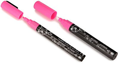 Moto · MID-Pen „Set“ - Helm selbst GESTALTEN - Wasserfest & Einfache Umsetzung - Jet-Helm Motorrad-Helm Roller-Helm - Fiberglas Carbon ABS - Retro Vintage Design (pink, 6mm)