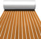 Toogou Neue Generation EVA-Schaum rutschfeste Marine Matte Rückseite mit 3 M Klebstoff, synthetische Teakdecks für Boote, Kajak, Brown with White stripes