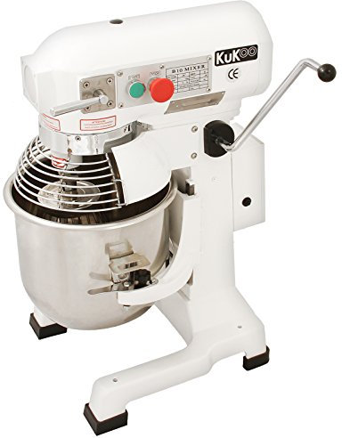Batteur Mélangeur Planétaire Batteur Pétrin Professionnel de 10L 550W 3 Accessoires Pâtisserie