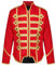 Steampunk Emo Punk Goth Militaire Officier Parade Veste - Rouge & Or (M Homme)