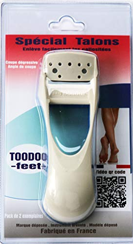 Coupe cors lame INOX - TOODOO.feet Coupe cors spécial talons enlève peaux durcies et calleuses, utilisation rapide et efficace, LOT DE DEUX TOODOO.feet COULEURS DIFFERENTES,
