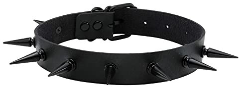 JJDreams Punk Choker Spikes Gothic Choker Halsband Damen schwarzer choker Leder Choker Nieten Choker