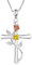 BlingGem Collier pour Femme Croix Argent 925/1000 Collier de Pierre de Naissance Novembre Pendentif Zircone Cubique 5A Bijoux Anniversaire Cadeau pour Femme Maman Epouse Fille
