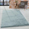 HomebyHome Shaggy Teppich Läufer Flur 60 x 110 cm - 50 mm Florhöhe Hochflor Wohnzimmerteppich Blau Extra Weich und Flauschig - Bettvorleger Teppiche für Schlafzimmer - Waschbarer Küchenläufer