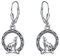 YFN Viking Wolf Dangle Drop Ohrringe Sterling Silber Norse Celtic Wolf Moon Ohrringe für Frauen