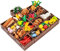 Thema Essen Set mit Ausstellungsstand Vitrine kompatibel mit Lego Minifiguren