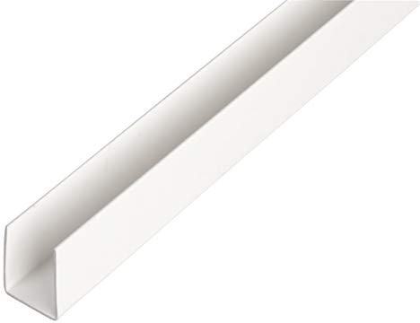 Alberts 498931 U-Profil | Kunststoff, weiß | 1000 x 12 x 10 mm | 12er Set