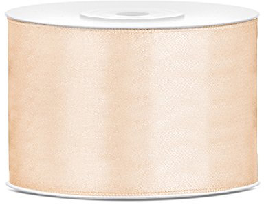 Satinband Polyester Schleifenband Seidenband Geschenkband 6/12/25/38/50/100 mm x 25 m (Größe 38mm x 25m - Farbe Hell Pfirsich)