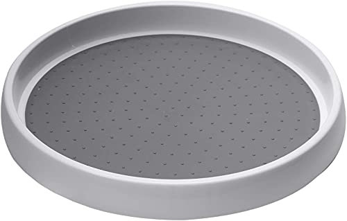 PIQIUQIU Drehbar Gewürzregal Organizer Drehtell, Gewürzhalter Drehbarer Kühlschrank Organizer (30cm/11.8in) für Gewürze Gewürzflaschen Öl Zutaten Gläser Kochen