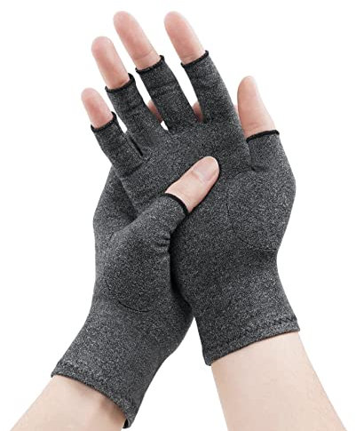 ACWOO Arthritis Handschuhe, Kompressionshandschuhe Herren Damen für Rheumatoide & Osteoarthritis, Arthrose Handschuhe Fingerlose Handschuhe für Schmerzlinderung (S)