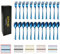 Blaue Löffel und Gabeln, KITWARE Besteck-Set für 12 Personen, farbiges Besteck, Edelstahl-Besteck, Geschirr für Zuhause, Reisen, Hotel, Restaurant, spülmaschinenfest