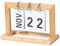 Ewiger Kalender zum Umklappen aus Bambus Holz - Tischkalender für Büro, Haushalt und Schreibtisch