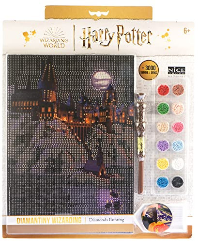 DIAMANTINY Harry Potter - Landscape - Kit de création de mosaïque, activité Crystal Art - Diamond Painting, 1 tableau assorti aléatoire