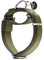 Dazzber Martingal Halsbänder für Mittel/Große Hunde 4cm Breites, Extra Starkes, Verstellbar, Hohe Farbechtheit- Nylon 2 Farbe Gestreift Weit Hundehalsband (Militärgrün & Grau, Groß, 4cm Breit)