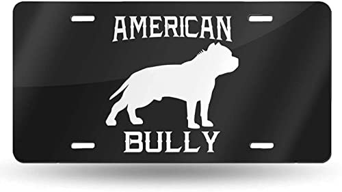 American Bully Personalisierter Nummernschildrahmen, Auto-Nummernschildhalter, individuelles Autozubehör, Autoanhänger, Aluminium-Autoschild, 4 Löcher
