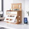 Catekro Router Regal, Router Cabinet, Etagere Pour Decodeur, Router Regal Stehend, Wandregal für Router, Holz WiFi Router Aufbewahrungsbox für Raumdekoration (Braun)