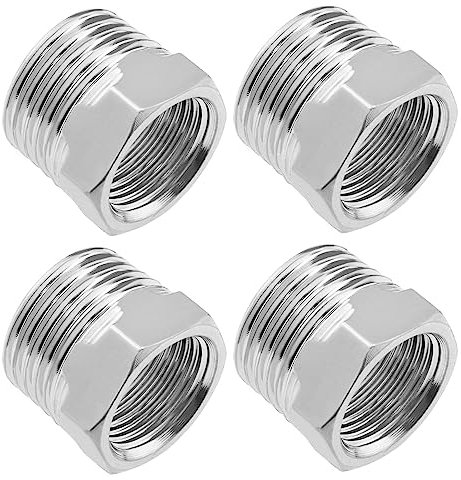Be In Your Mind 4pcs 1/2 Mâle à 3/8 Femelle Connecteur Raccords de Réducteur de Conduite d'eau Accessoires de Réducteur de Filetage pour Tuyaux Réservoirs d'eau Installations Sanitaires Fil BSP