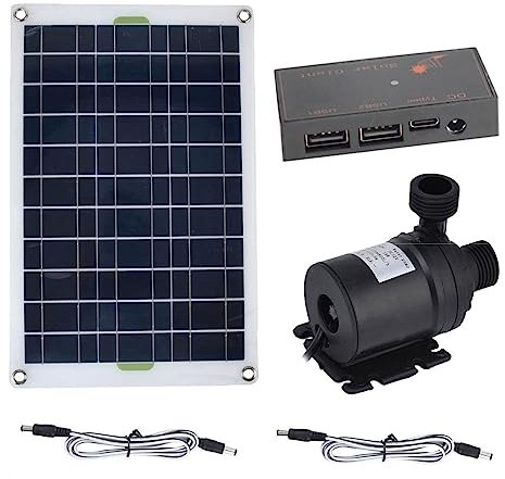 Myhoomowe Pompa ad Acqua Solare 50W 800L/H DC12V Pompa di Fontana di Acqua Solare a Basso Rumore per la Pompa di Irrigazione di Acqua del Giardino