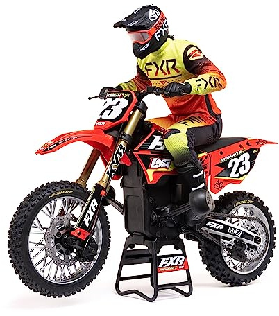 Losi RC Motorcycle Promoto-MX 1/4 Motorcycle Ready-to-Run Battery and Charger Not Included FXR LOS06000T1 Red