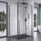 Mai & Mai Cabine de Douche Noir en Angle 90x140cm Paroi de Douche avec Porte Pivotante Pare Douche Rectangulaire Rav64N