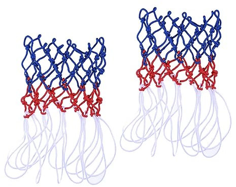 Amosfun 2st Basketball-felgennetz Basketballplatznetz Basketballnetz Ersatz-basketballkorbnetz Basketball-Netz Basketballfelgen Ersatz-basketballnetz Schießen Mehrfarbig