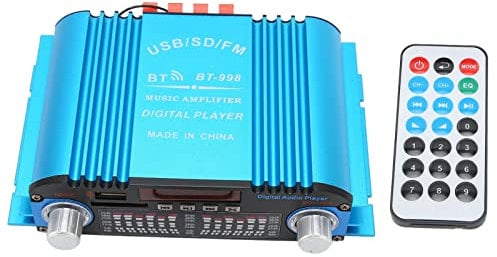 12V Amplifier Car Audio, Stereo Amplifier for Subwoofers Mini Speaker Amp Hifi Bass Audio Subwoofer Amp for Cars CD DVD Player Speakers