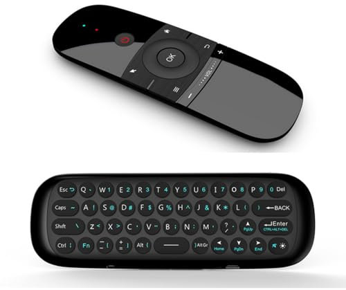 Mini Clavier Bluetooth sans Fil 2,4 GHz, télécommande Portable Air Mouse 3 en 1, Compatible avec PC, Android TV Box, Ordinateur Portable, projecteur