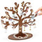 TAKULA Holz Schmuckständer Baum Ohrring Ständer - 22 * 22CM Schmuck Aufhänger Einzigartiges Design - Perfekt für Ohrringe, Ketten, Ringe und Uhren