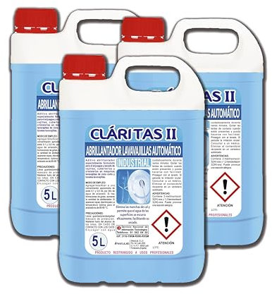 Abrillantador Lavavajillas Automático Industrial - Hostelería - Todo Tipo de Aguas - 3x5 L