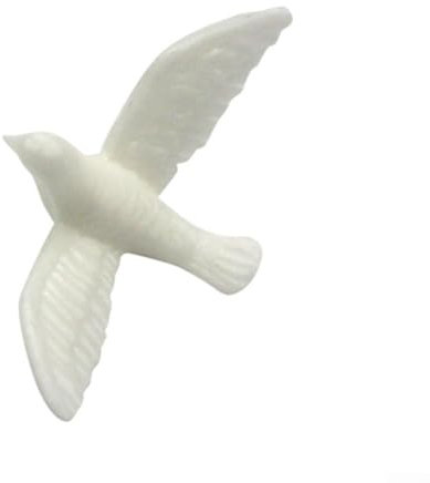 Hasaller Miniatur Weiße Taube Modell zum Basteln, Harz Mini Vogel Figur, Elegante Taube Dekor für Puppenhaus DIY Projekte