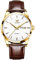 OLEVS Armbanduhr Herren Großes Gesicht Braun Lederarmband Quarzuhren Minimalistisch Weiß Wählscheibe Business Kleid Uhren Stylish Lässig Quarz Wasserdicht Leuchtend Tag Datum Watch for Men