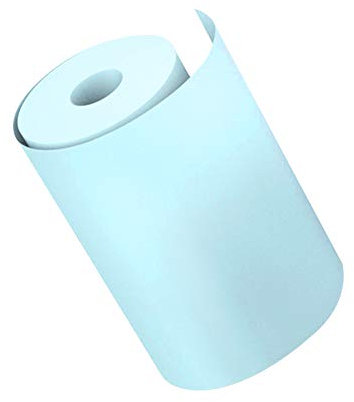 Kassenrolle, Thermopapier, 57 x 30 mm, selbstklebend, Thermo-Etiketten, Aufkleber, Fotodruckpapier, Blau