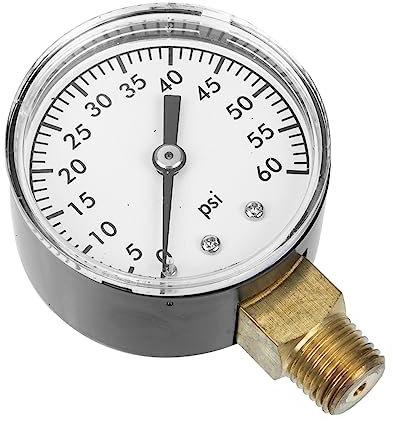 INOOMP 4pièces Manomètre De Pression Professionnel pour Piscine Échelle Psi Mesure pour Filtre De Spa Et Aquarium Construction Et