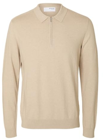 SELECTED FEMME Slhberg Ls Half Zip Polo Noos