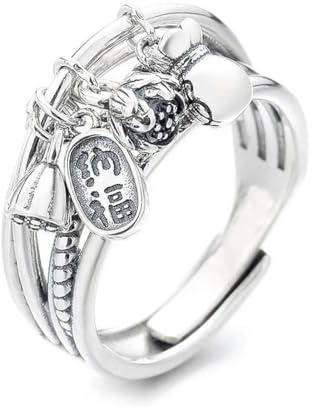 Retro Ethno Stil Persönlichkeit Wundertüte Lotus Ring Nische Design Verstellbar Kreativ Zeigefinger Ring