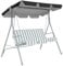 Swing Chair Canopy Replacement, 3 Seater Garden Seat Canopy Cover, Replacement Canopy Seat Chair, Canopy Cover Outdoor Garden Furniture Covers(Black, 195 * 125 * 15cm)