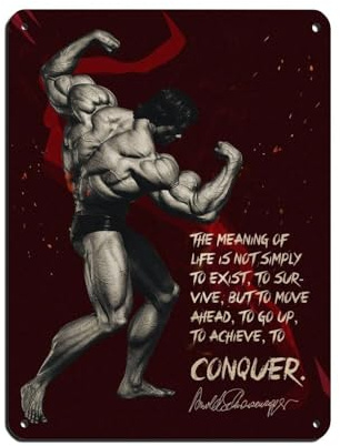 ocvdfss Arnold Schwarzenegger Poster 7 Blechschild, Vintage, Metall, Pub, Club, Café, Bar, Zuhause, Wandkunst, Dekoration, Poster, Retro, 30 x 40 cm