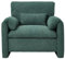UNIONLINE Ohrensessel Armlehnensessel, Modernes Design Relaxsessel Chenille-Stoff Einzelsofa, übergroßer Sessel, dekorativer Stuhl, Geeignet für Wohnzimmer und Schlafzimmer, 92x75x72cm, Grün