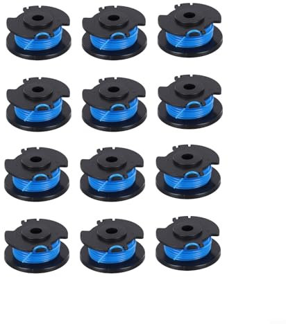 Fauhapyway Lot de 12 bobines de rechange pour débroussailleuse OLT1832 P2000 P2001 P2002 P2003 18 V