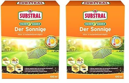 Substral Rasensamen Der Sonnige, Trockenrasen, Rasensamenmischung für sonnige und trockene Standorte, 2,25 kg (Packung mit 2)
