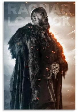 LNTNTNGD Viking Legend Ragnar Lodbrok Movie Character Poster Poster Dekorative Malerei Leinwand Wandkunst Wohnzimmer Poster Schlafzimmer Malerei 08x12inch(20x30cm)