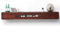 Meuble TV Mural De Salon Meuble TV Mural Multimédia Flottant Couleur Noyer Bois Massif(240CM/94.5IN)