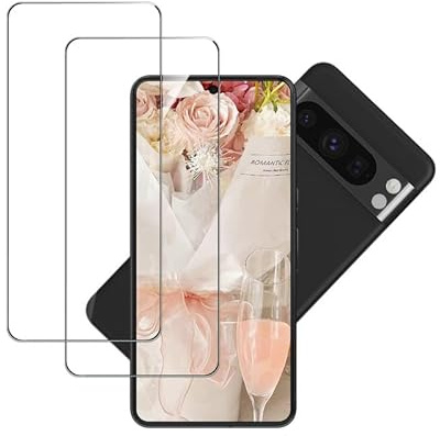 Banuyaw für Schutzglas Google Pixel 8 Pro Schutzfolie 9H Härte Panzerglas Pixel 8 Pro 5G Folie, 2 Stück Displayschutz Hohe Empfindlichkeit Screen Protector HD Hartglas